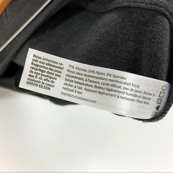 Eileen Fisher Milano Knit Slim Pants Small Gray - Picture 7 of 8